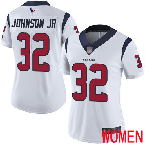 Houston Texans Limited White Women Lonnie Johnson Road Jersey NFL Football #32 Vapor Untouchable->women nfl jersey->Women Jersey